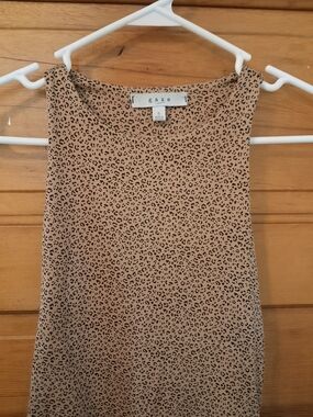 gaze Women's Tan Leopard Print Tank Top